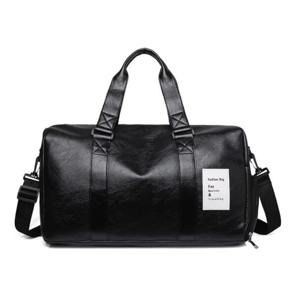 Unisex Travel Soft Leather Duffle Bag - Image 3