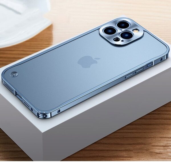 Luxury Premium Metallic Matte Transparent Shockproof Case for iPhone Series - Image 2