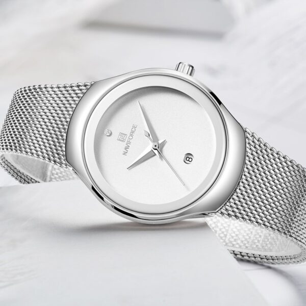 NAVIFORCE Women's Analogue Quartz Watch Waterproof Simple Stainless Steel Band - Image 10