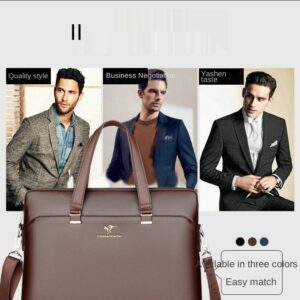 Luxury Briefcase Business PU Leather office Laptop Bag