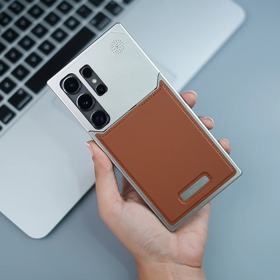 Samsung Galaxy S24/S25 Ultra Metal Case, Aero Flex Aluminum Metal + Leather Frameless Cover Magsafe - Image 7