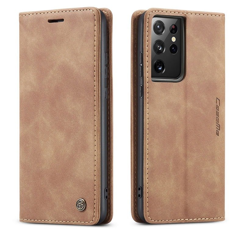 Samsung S21 Ultra CaseMe Leather Flip Cover