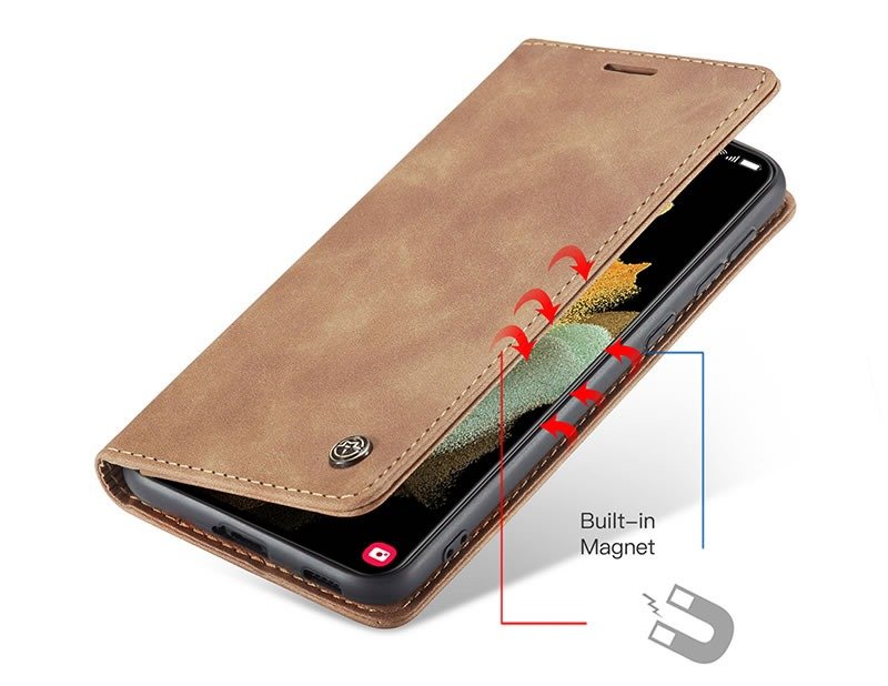 Samsung S21 Ultra CaseMe Leather Flip Cover - Image 8