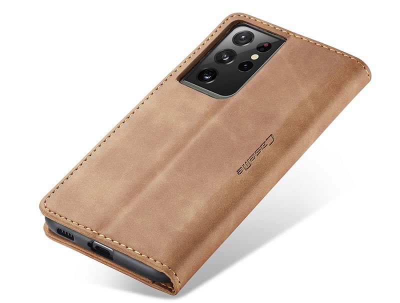 Samsung S21 Ultra CaseMe Leather Flip Cover - Image 9