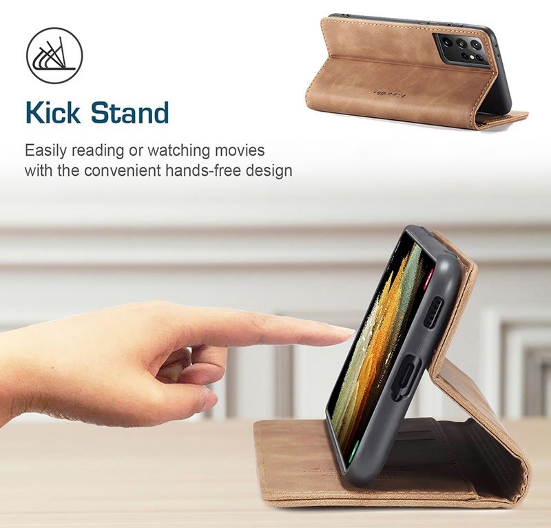 Samsung S21 Ultra CaseMe Leather Flip Cover - Image 10