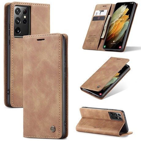 Samsung S21 Ultra CaseMe Leather Flip Cover - Image 4