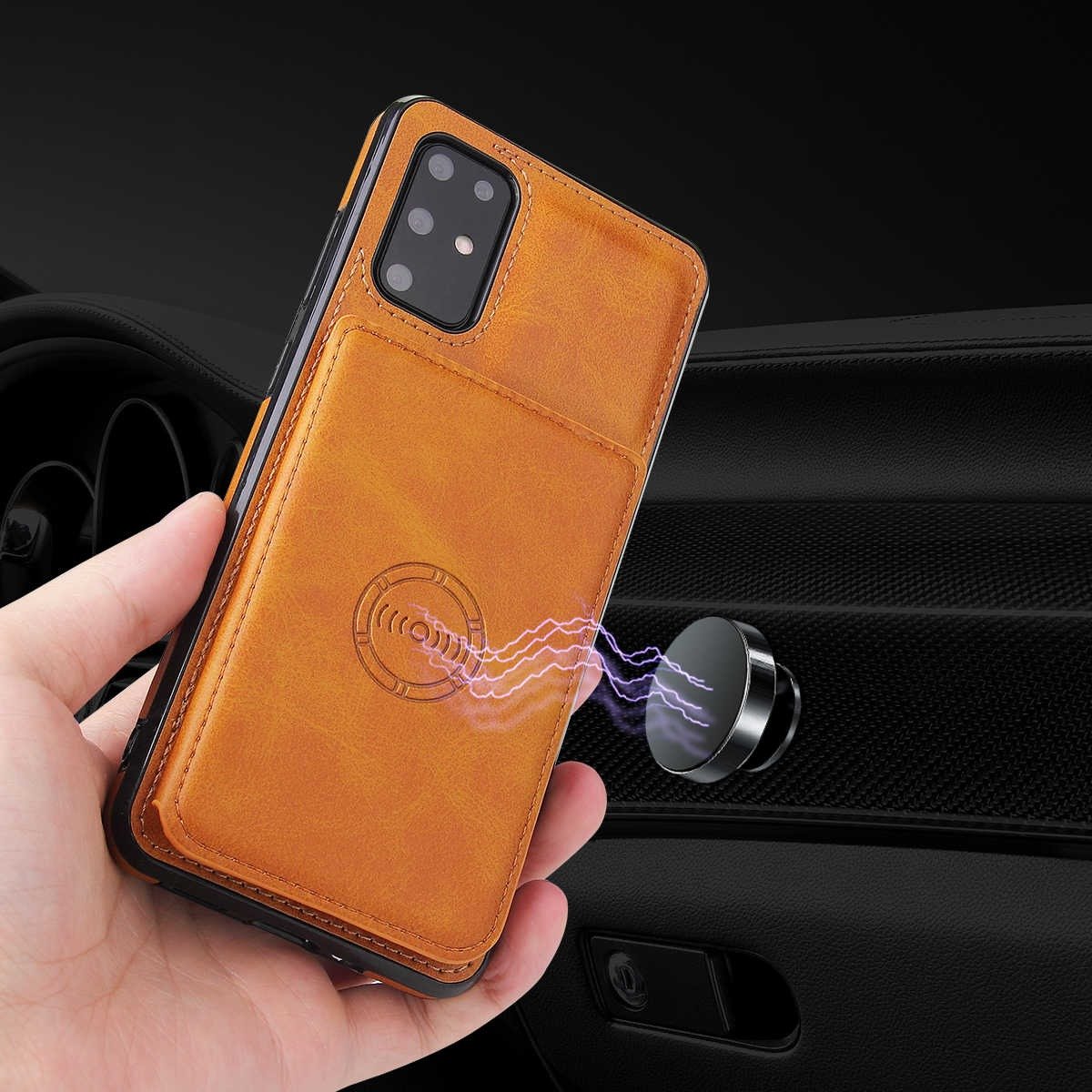 Samsung S21 Ultra Luxury Leather Wallet Back Cover Case - Image 17